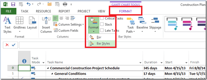 Adding % Complete to Milestones in the Gantt Chart