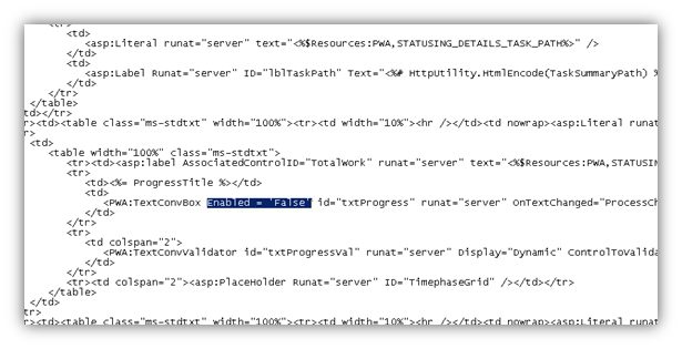 Lock Down Microsoft Project Progress Data