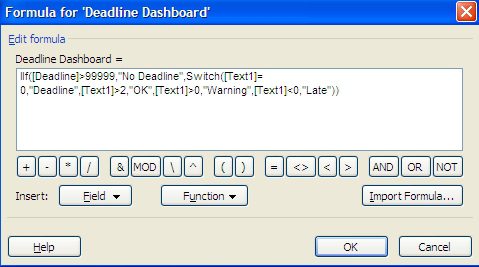 Forecasting Schedule Issues with a Deadline Dashboard