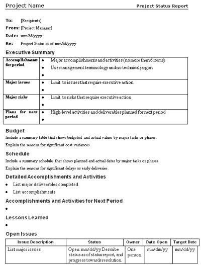 The Project Communication Plan