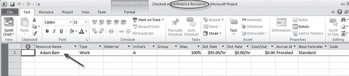 When Are You Working? Updating a Resource Calendar