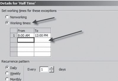 When Are You Working? Updating a Resource Calendar