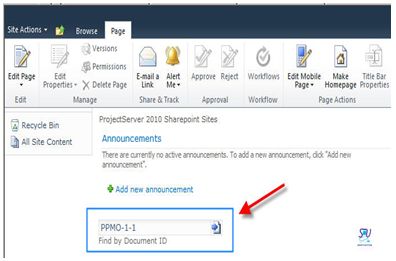 Using SharePoint Document ID Feature in Project Server 2010