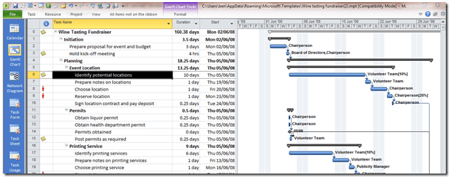 Exporting Tasks from Project into Your Outlook Calendar