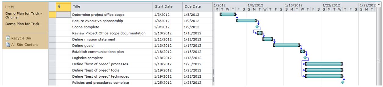 Sync a Microsoft Project Plan with a SharePoint Task List