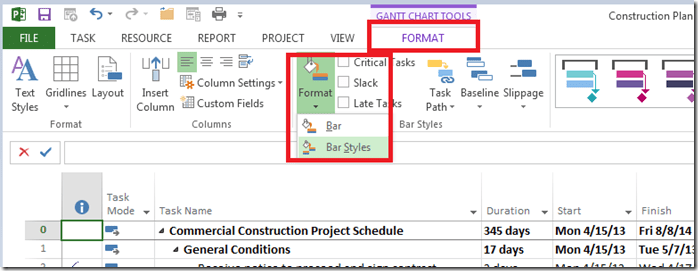 Ms Project 2010 Gantt Chart