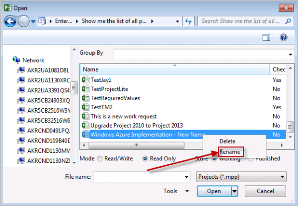 Back to Basics: Renaming a Project Correctly in Project Server