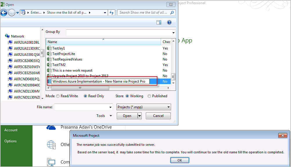 Back to Basics: Renaming a Project Correctly in Project Server