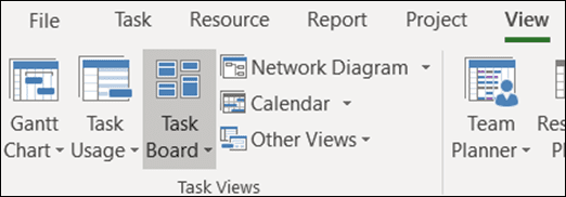 Switching and Setting up the Task Board View