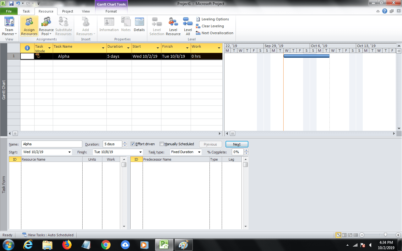 Effort driven” checkbox.