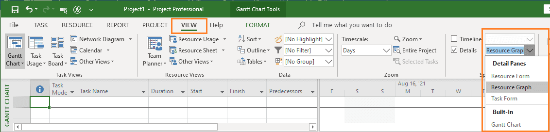 resource assignments in ms project