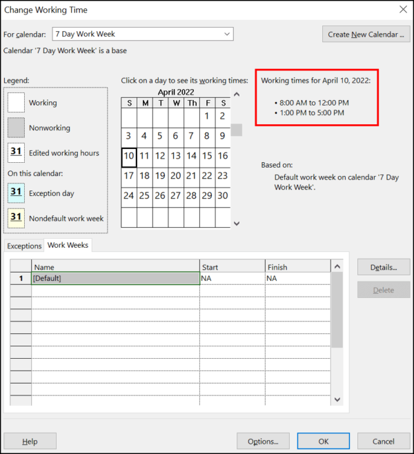 Display Actual Duration in Calendar Days and Not in Working Days