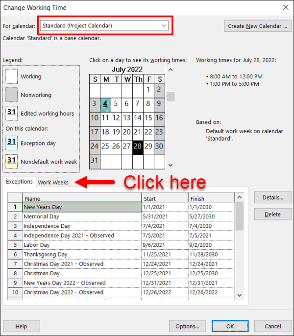 make-saturday-a-working-day-in-microsoft-project