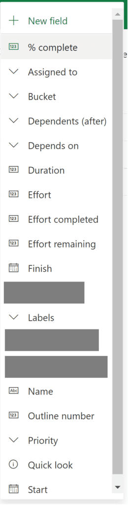 Fields missing P4W