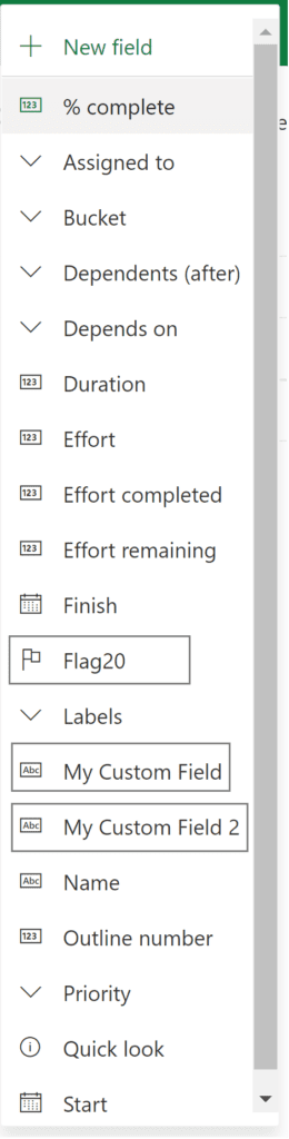 project on the web limits Custom Fields Missing in P4W