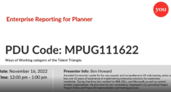 Enterprise Reporting for Planner