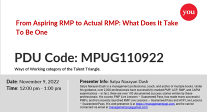 From Aspiring RMP to Acutal RMP - What does it take to be one