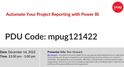 Automate your project reporting with power bi