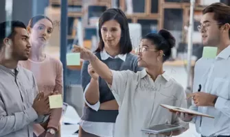 People managing a project