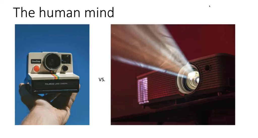 Image of a camera vs a projector