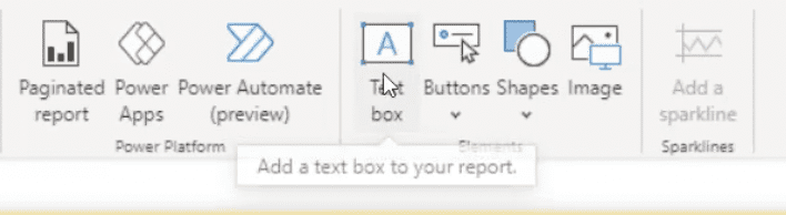 Adding a TextBox in Power BI
