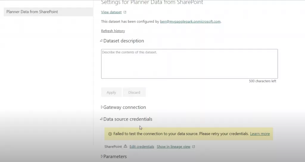 Configuring your Data Source for data refresh in Power BI