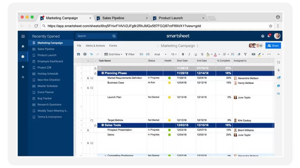 Smartsheet UIX