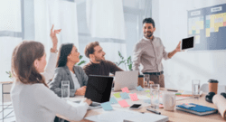 People working in a project