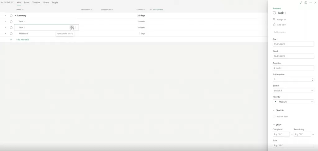 chat feature in the top right corner