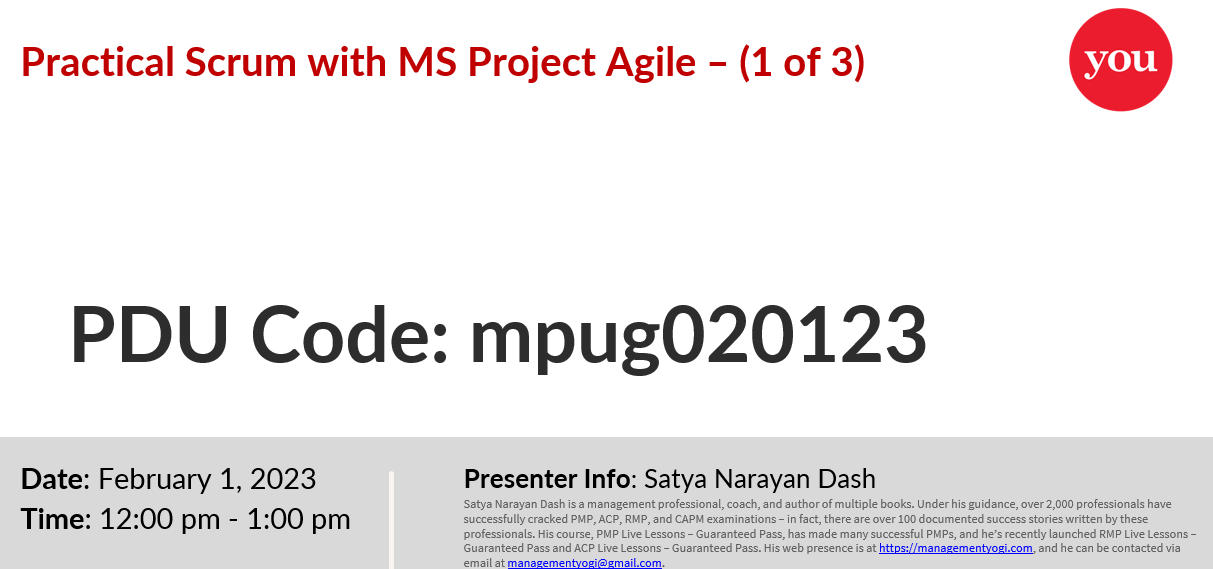 Practical Scrum with MS Project Agile 1 of 3
