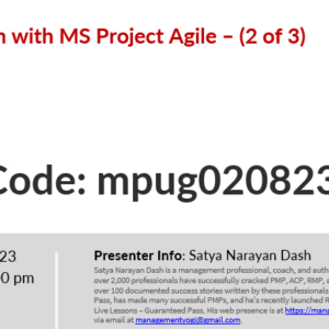 Practical Scrum with MS Project Agile 2 of 3