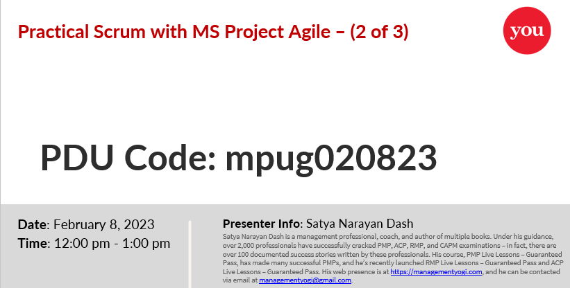 Practical Scrum with MS Project Agile 2 of 3