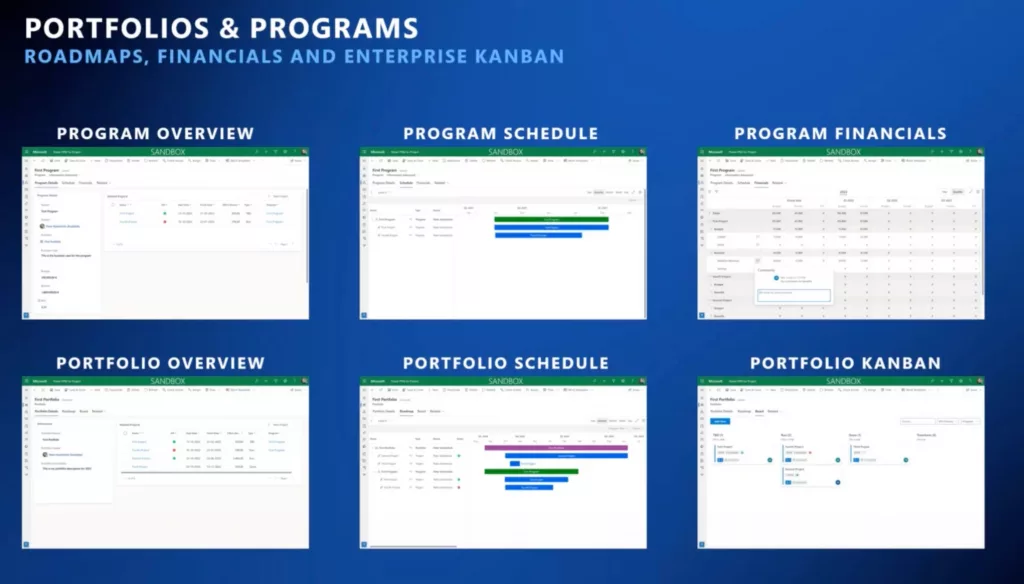 image illustrating the benefits of using the Power Platform with Project for the web for portfolion management