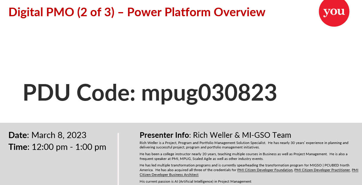 Power Platform Overview Webinar