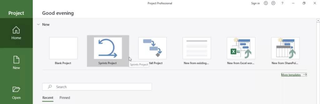 Project Templates in Microsoft Project