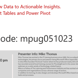 Mastering Pivot Tables