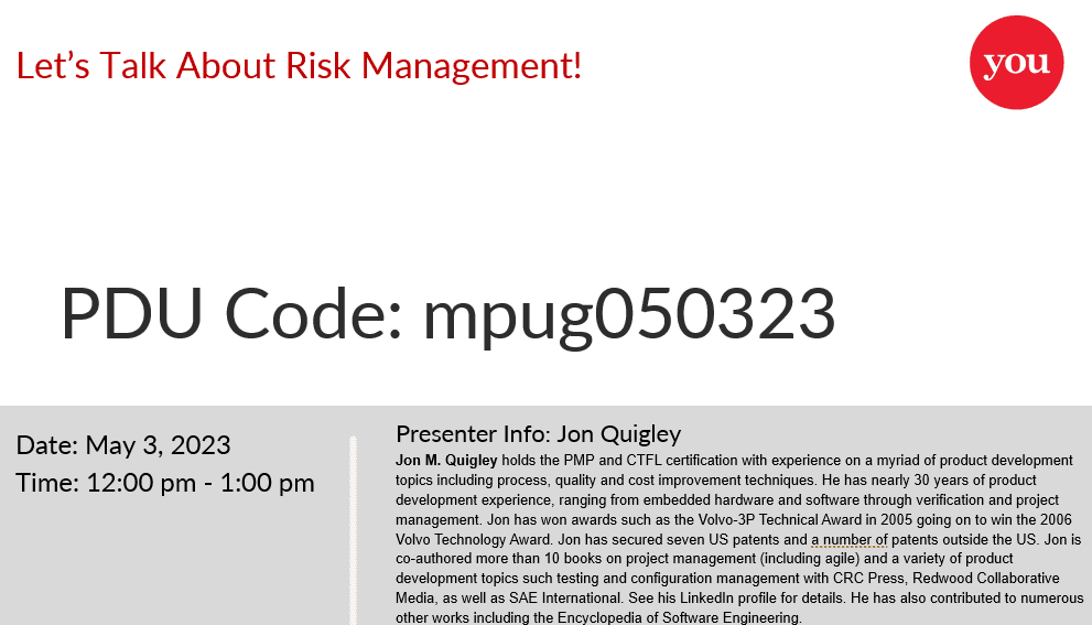 Let's Talk About Risk Management