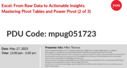 Pivot Tables and Power Pivot