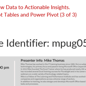 Power Pivot & DAX Language