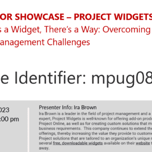 2023 MPUG Vendor Showcase Project Widgets