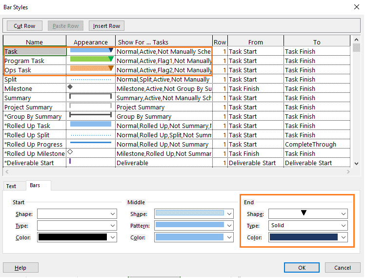 Formatting Bar Styles