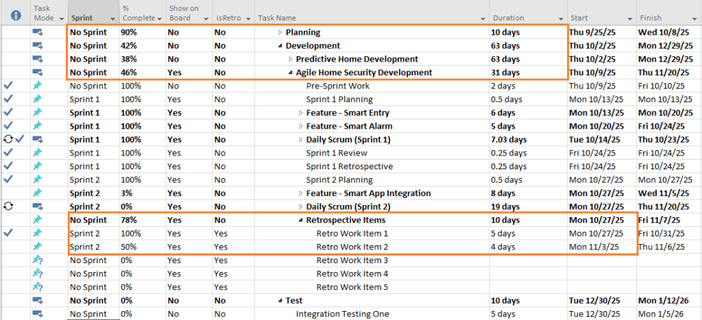 Tracked Hybrid-Scrum project.