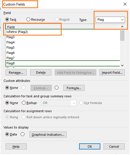 Creating isRetro custom field.