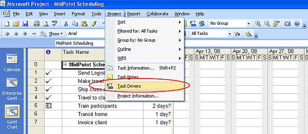 5 Compelling Reasons to Upgrade to Project 2007: Project Task Drivers
