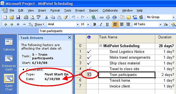 5 Compelling Reasons to Upgrade to Project 2007: Project Task Drivers